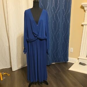 Eloquii Deep Blue Long Sleeve Dress